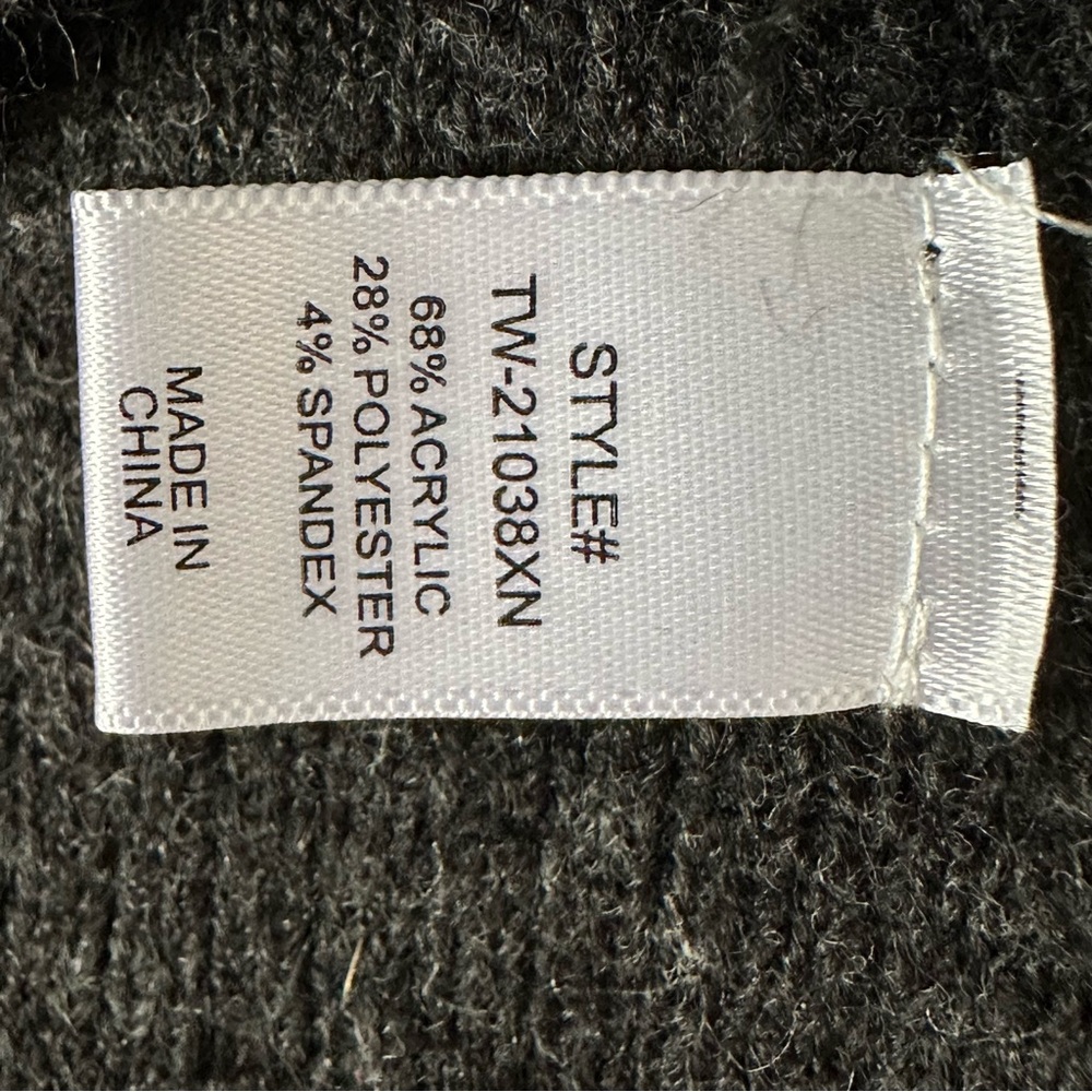 Zenana Outfitters Charcoal Grey Oversized Grandpa Cardigan Sweater - Picture 3 of 4